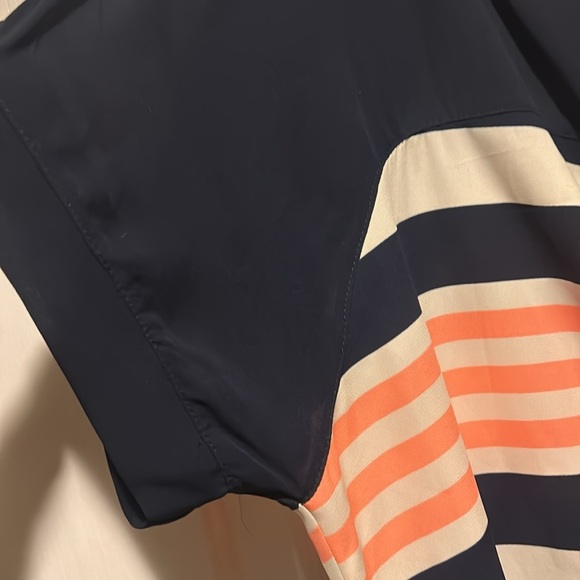 Soprano Blue and Orange Sleeveless Midi Dress - Picture 7 of 8